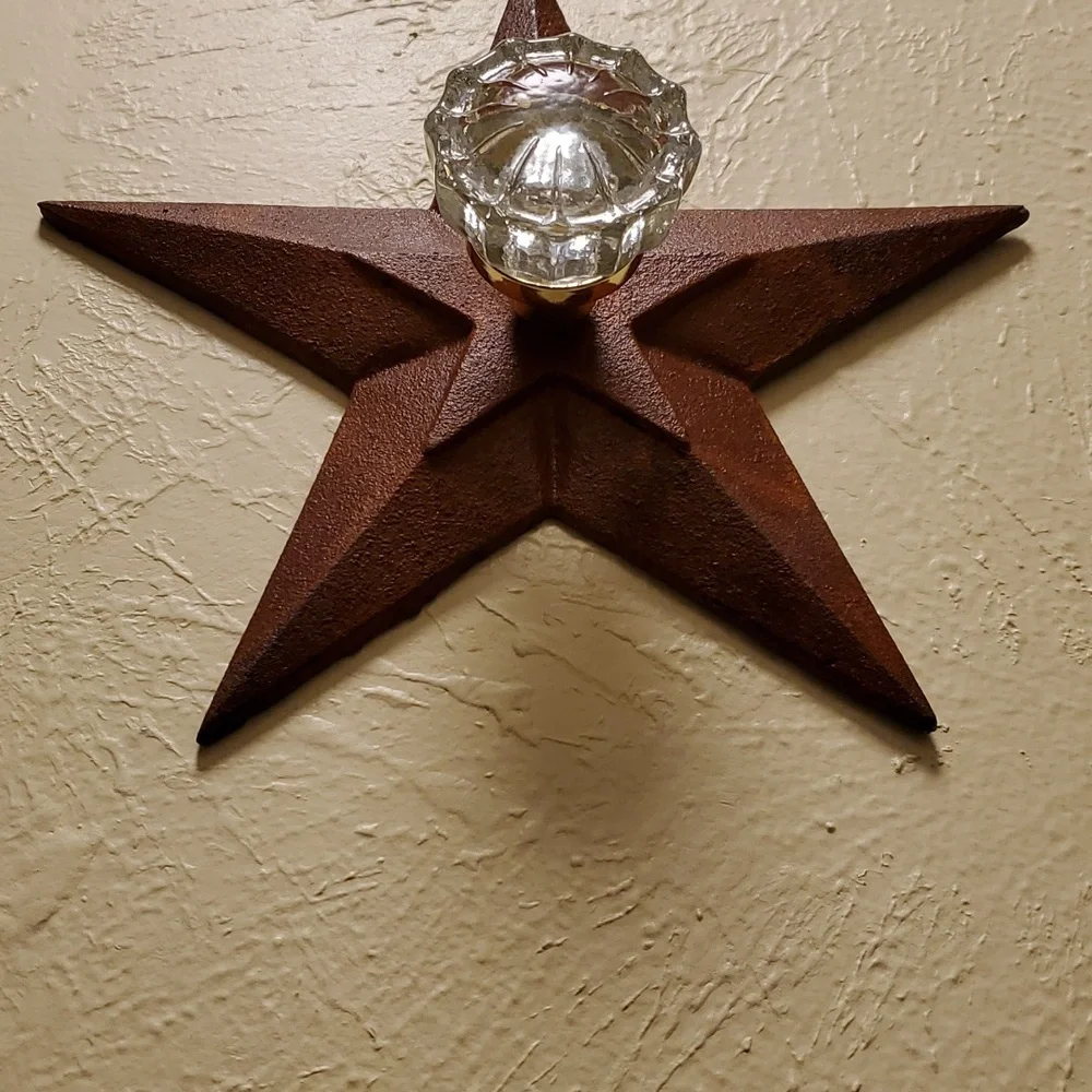 HOOK | Cast Iron Lone Star Coat Hook with Crystal Style Knob